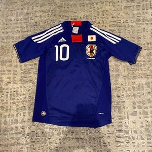Nakamura JAPAN ADIDAS soccer jersey number 10 US BOYS LARGE